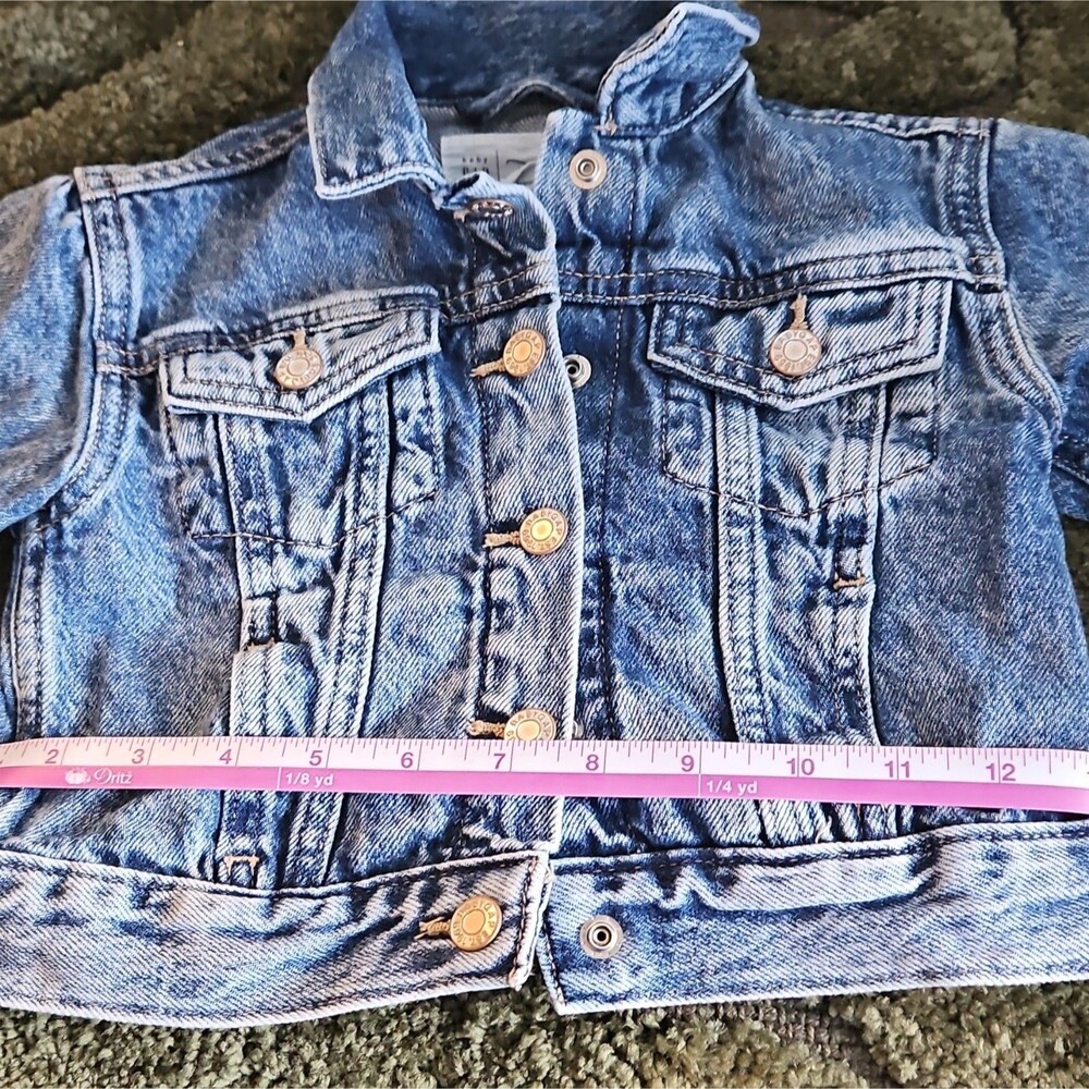 GAP babyGAP Disney Minnie Mouse Blue Denim Button Jacket 12-18 Months - Picture 2 of 5